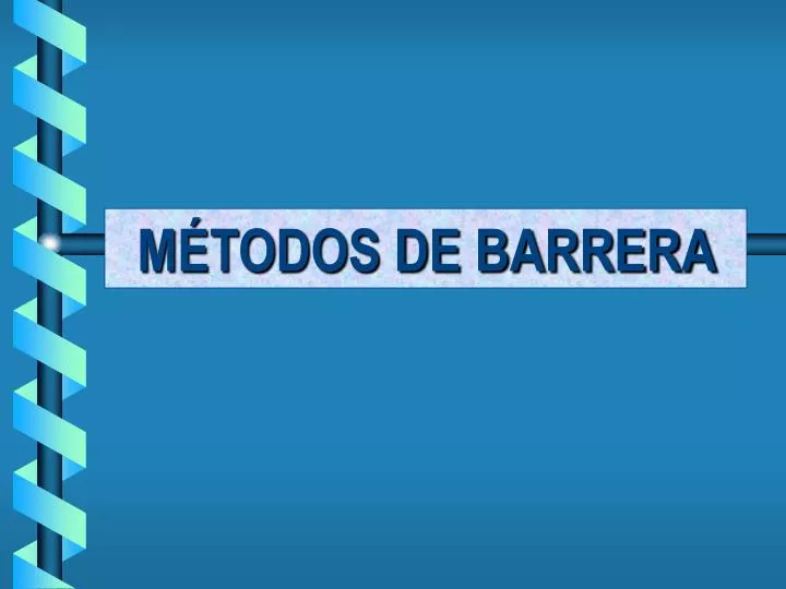 m todos de barrera