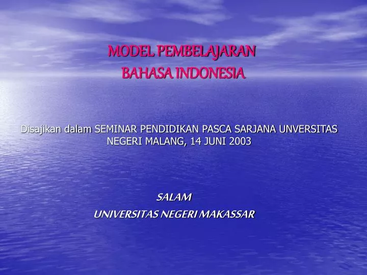 model pembelajaran bahasa indonesia