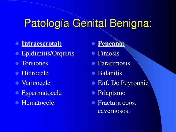 patolog a genital benigna
