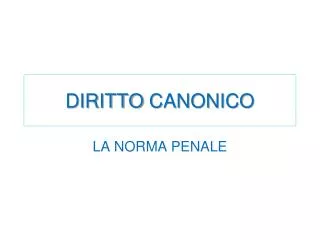 diritto canonico