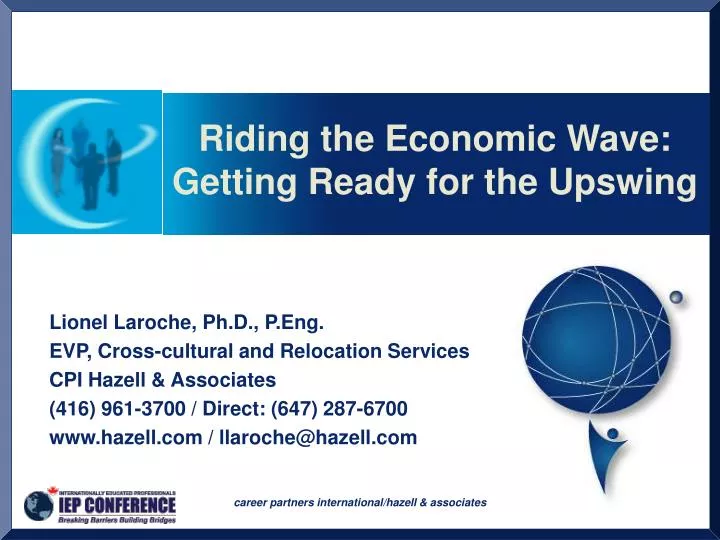 riding the economic wave getting ready for the upswing
