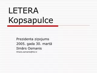 letera kopsapulce