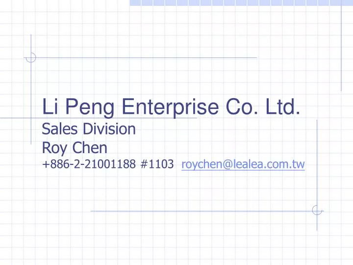 li peng enterprise co ltd