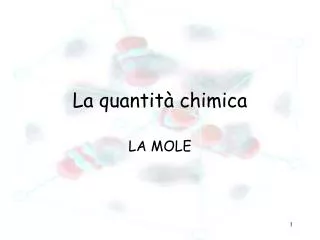 la quantit chimica