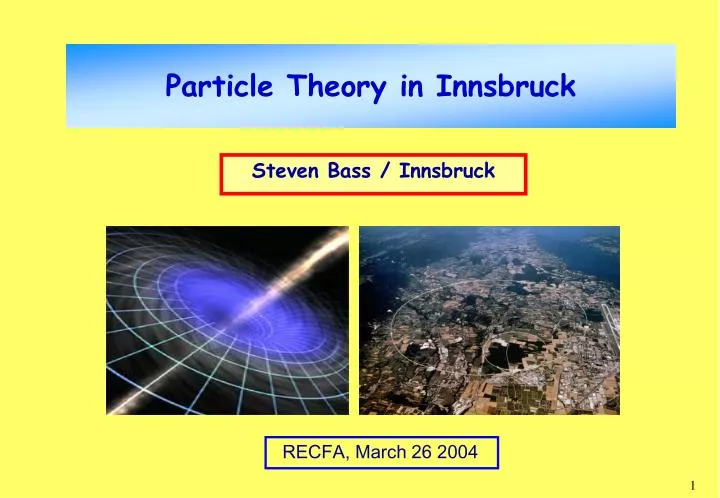 particle theory in innsbruck