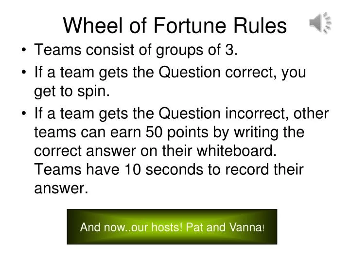wheel of fortune rules