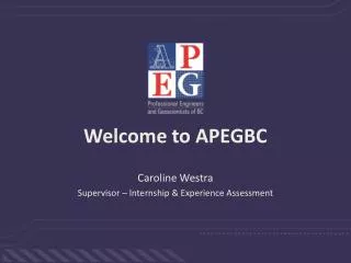 Welcome to APEGBC