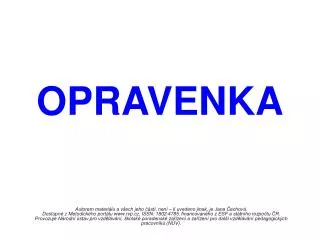 opravenka