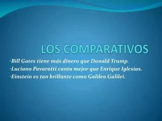 los comparativos