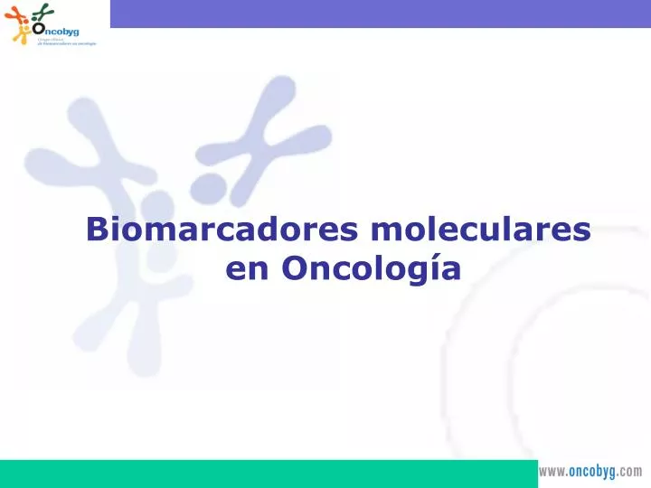 biomarcadores moleculares en oncolog a