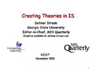 Creating Theories in IS