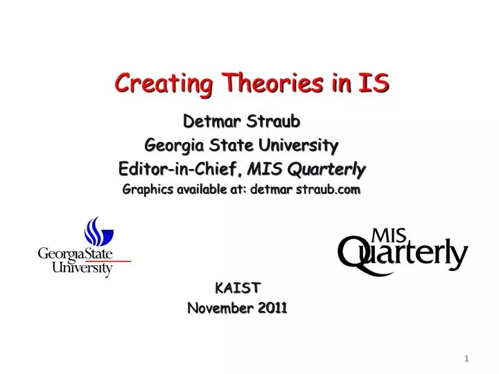 creating theories in is