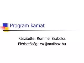 program kamat