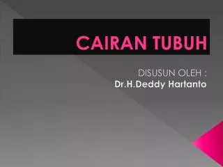 cairan tubuh