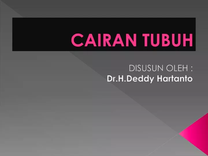 cairan tubuh