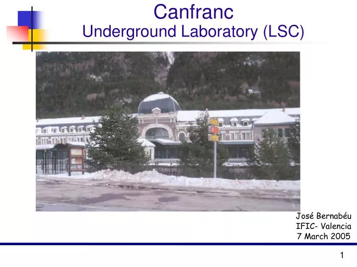 canfranc underground laboratory lsc