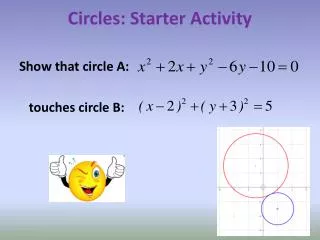 Circles: Starter Activity