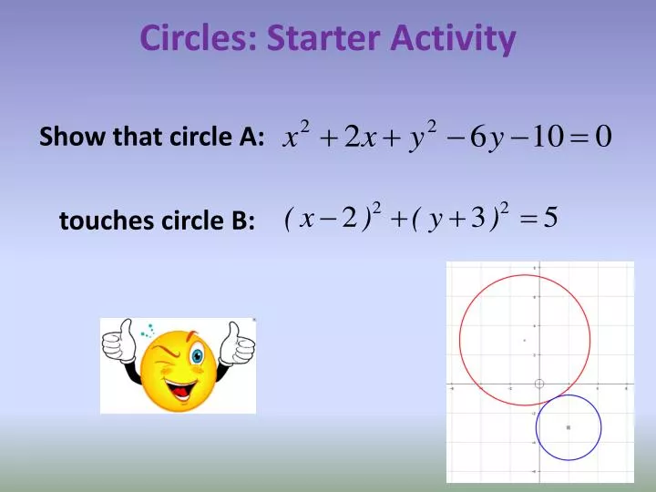circles starter activity
