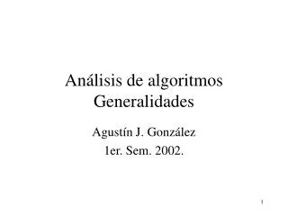 an lisis de algoritmos generalidades