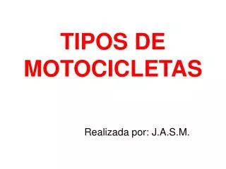 tipos de motocicletas
