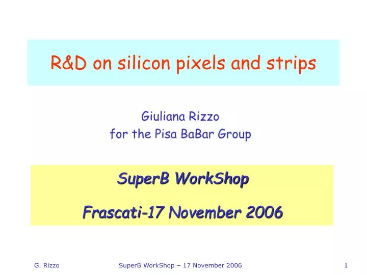 r d on silicon pixels and strips