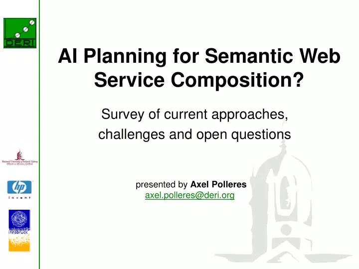 ai planning for semantic web service composition