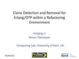 Clone Detection and Removal for Erlang/OTP within a Refactoring Environment