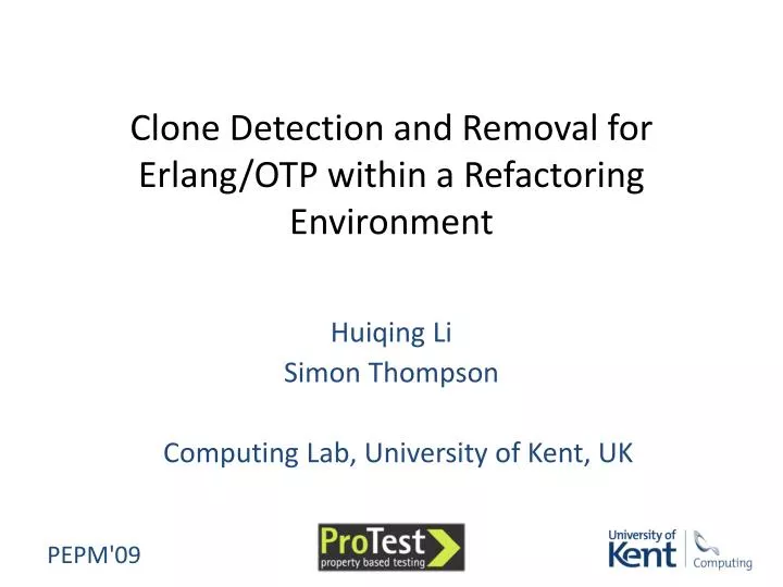 clone detection and removal for erlang otp within a refactoring environment