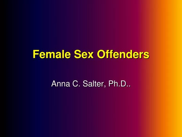 female sex offenders