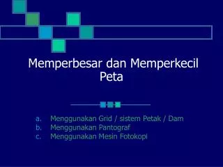 Memperbesar dan Memperkecil Peta