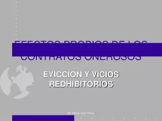 efectos propios de los contratos onerosos
