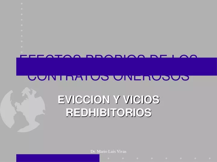 efectos propios de los contratos onerosos