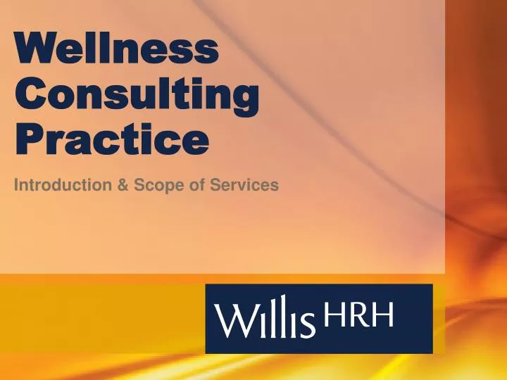 wellness consulting practice