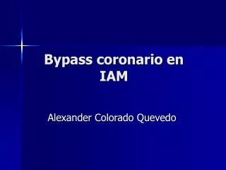 bypass coronario en iam