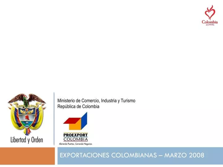 exportaciones colombianas marzo 2008