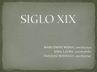 siglo xix