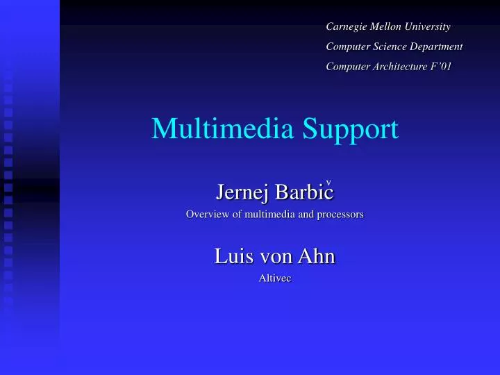 multimedia support