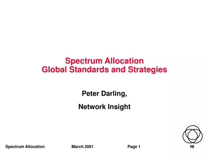 spectrum allocation global standards and strategies