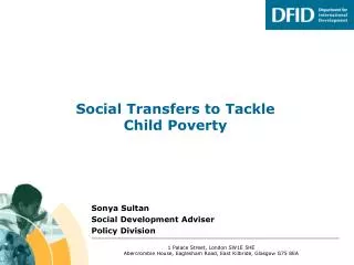 Social Transfers to Tackle Child Poverty