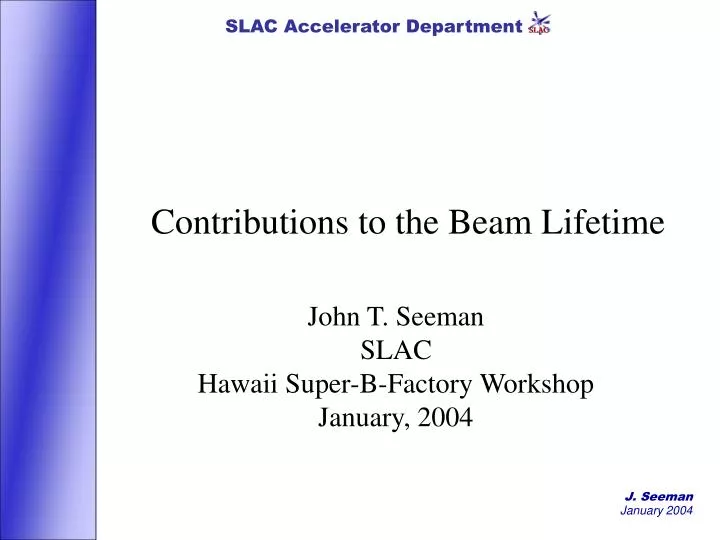 contributions to the beam lifetime