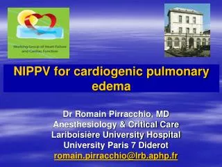 NIPPV for cardiogenic pulmonary edema