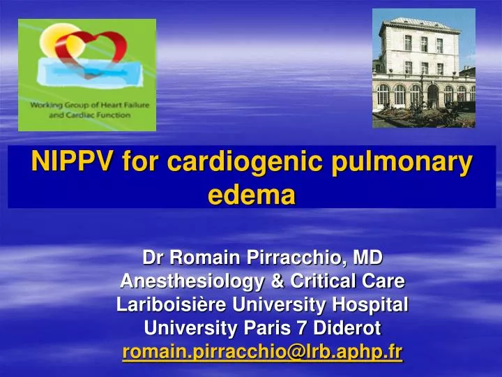 nippv for cardiogenic pulmonary edema