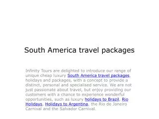 South America Travel Pakages