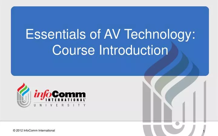 essentials of av technology course introduction