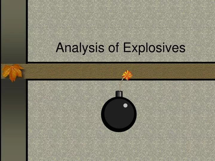 analysis of explosives