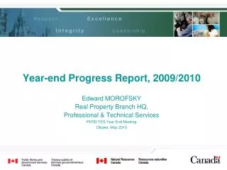 Year-end Progress Report, 2009/2010