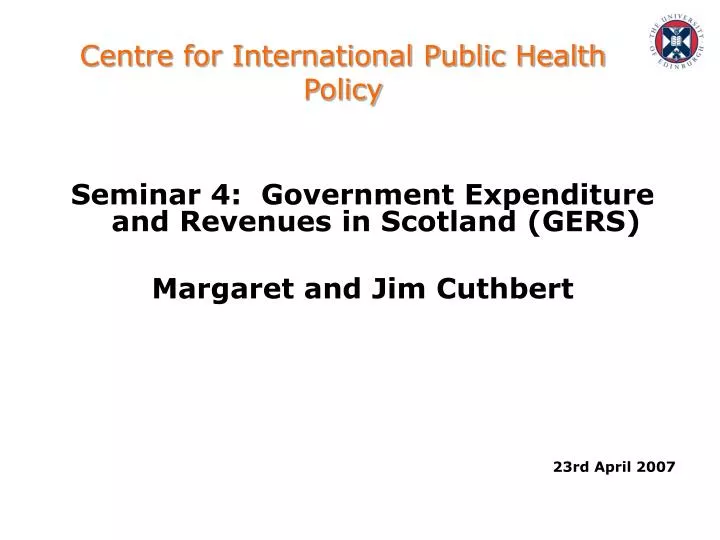 centre for international public health policy