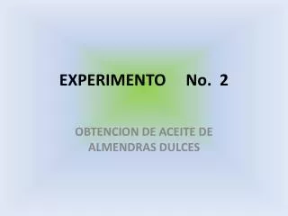 experimento no 2