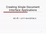 Creating Single Document Interface Applications - slide 1