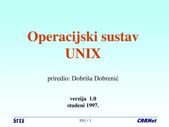 operacijski sustav unix